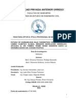 Estudio de Inundabilidad Bajo Parámetros Hidrológicos