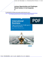 International Business Opportunities and Challenges in A Flattening World Version 3 0 3rd Carpenter Solution Manual