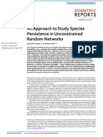 An Approach To Study Species Persistence in Unconstrained Random Networks