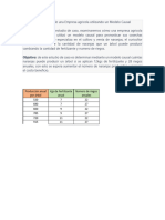 Pronóstico de Ventas de Una Empresa Agricola Utilizando Un Modelo Causal