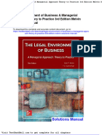 Legal Environment of Business A Managerial Approach Theory To Practice 3rd Edition Melvin Solutions Manual