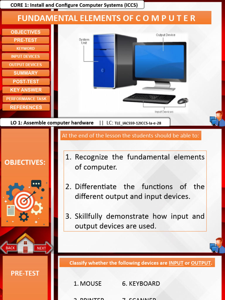 Lo1 Week 3 Day 1 - 2 Fundamental Elements of Comp | PDF | Input/Output ...