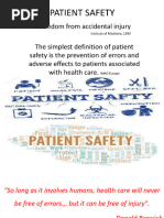 Patient Safety 1, 2