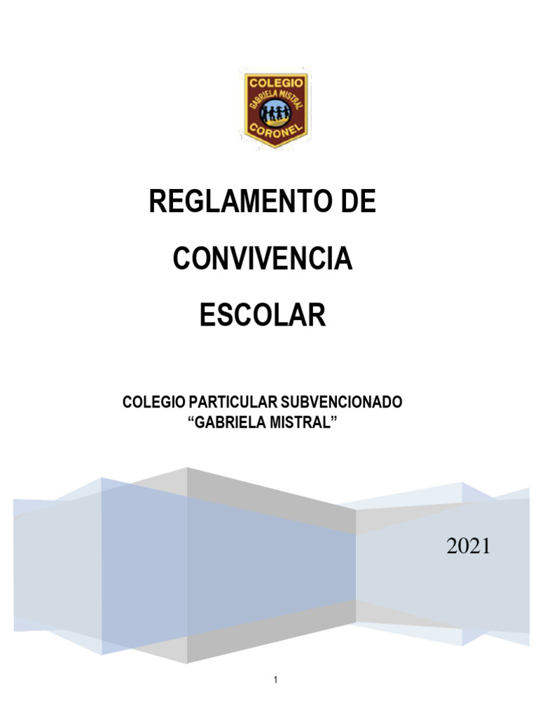 Reglamento de Convivencia Escolar 2021 | PDF | Aprendizaje | Maestros