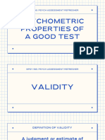 Psychometric Properties of A Good Test