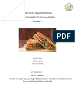 Proposal Kewirausahaan Sandwich