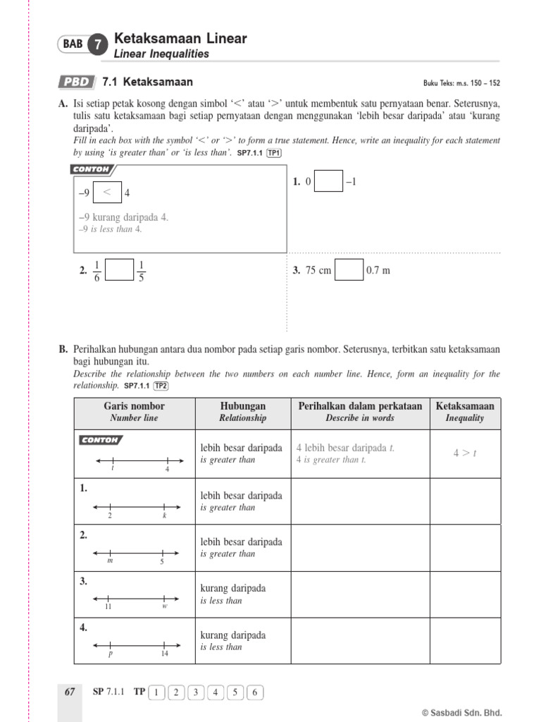 Matematik Tg1 - Bab 7 | PDF