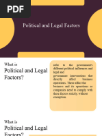 Political and Legal Factors