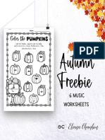 Autumn Freebie: 6 Music Worksheets