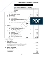Consolidated Financial Statement - Homework