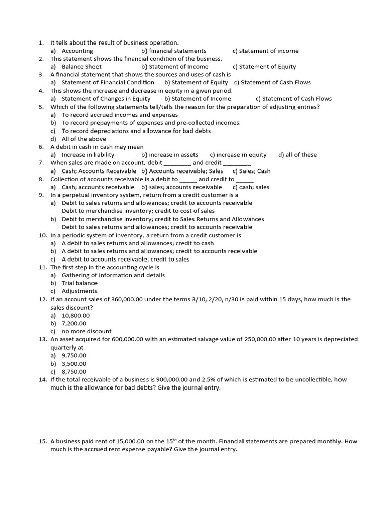 Key Financial Statements Explained | PDF | Debits And Credits | Service ...
