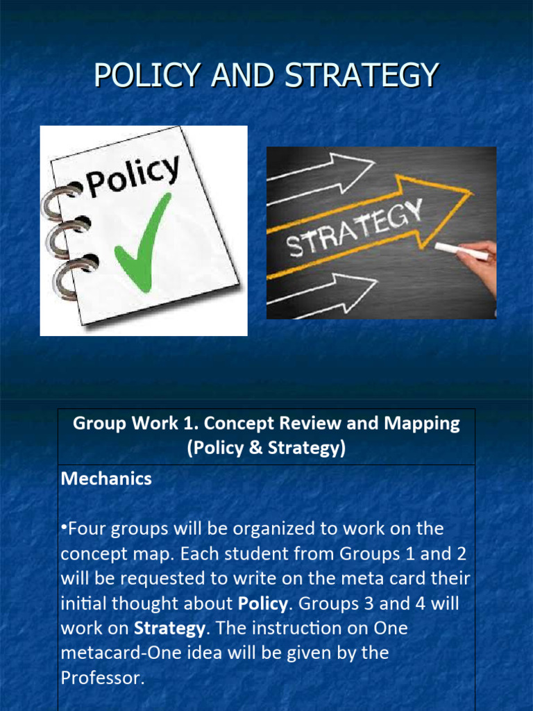 Policy and Strategy Concept Mapping Guide | PDF | Policy | Strategic ...