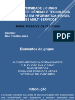 Reserva de Recursos