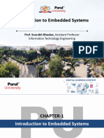 Introduction To Embedded Systems: Prof. Sourabh Bhaskar, Assistant Professor