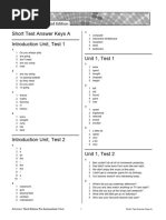 Progress Test Answer Keys A | PDF