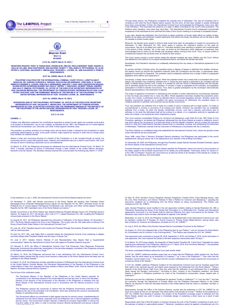 G r no 238875 pangilinan vs cayetano pdf international criminal