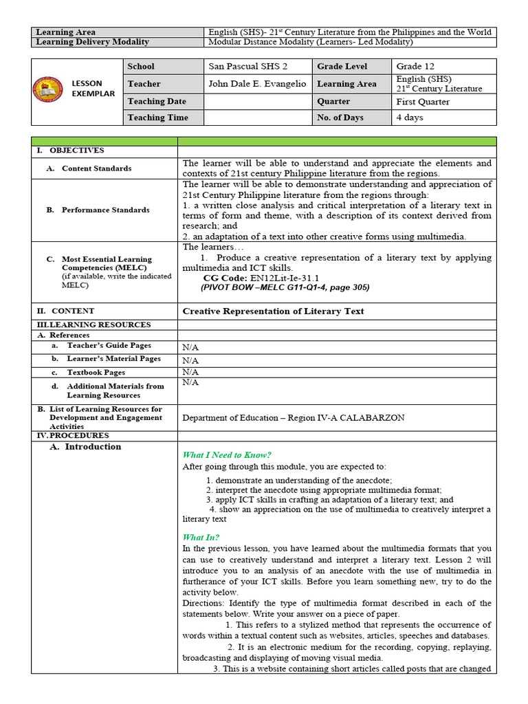 21stcentury Q1 Week5 2 Pdf Multimedia Educational Technology