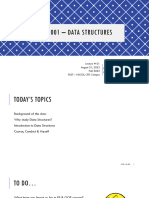 Lecture 01 - Introduction To Data Structures