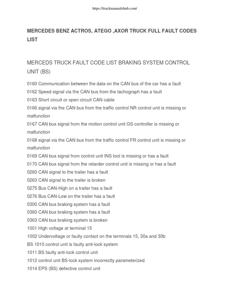 mercedes-benz-actros-fault-codes-list-pdf-pdf-relay-manual