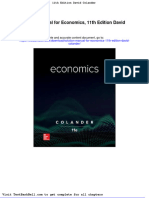 Solution Manual For Economics 11th Edition David Colander