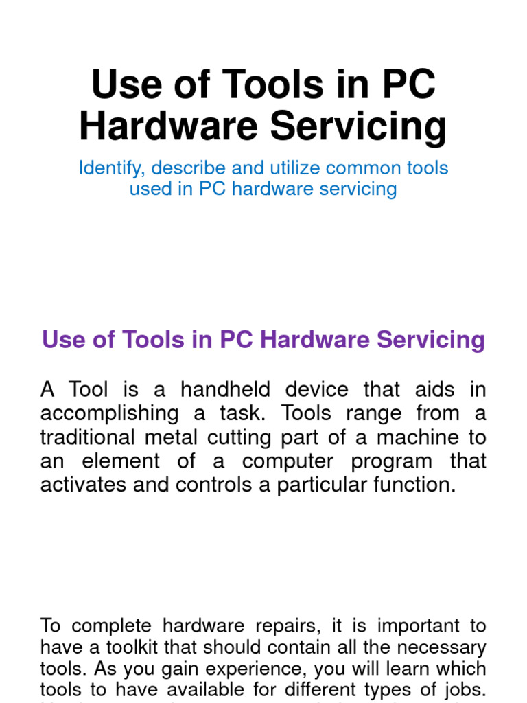 G7 Hardware Tools PDF