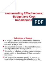 Budget and Cost Consideration