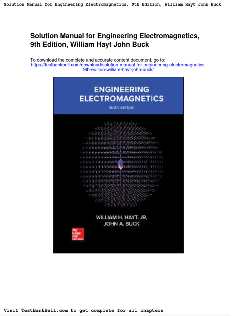 Solution Manual For Engineering 9th Edition William