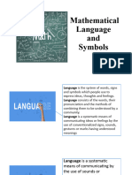 Mathematical Language and Symbols