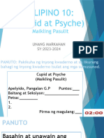 FILIPINO 10 Cupid at Psyche Quiz Unang Markahan SY2023-2024