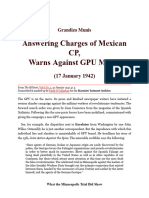 Grandizo Munis, Answering Charges of Mexican CP, Warns Against GPU Moves (17 January 1942)