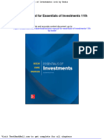 Solution Manual For Essentials of Investments 11th by Bodie