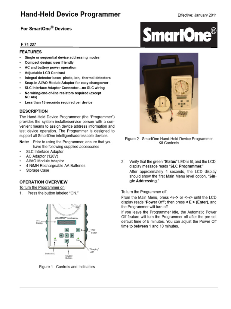SO 74 227 Hand Held Programmer | PDF | Components | Manufactured Goods