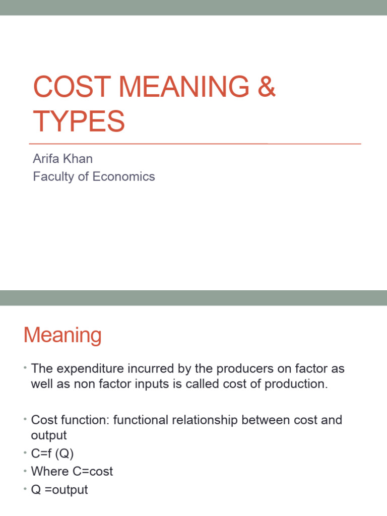 Cost Types | PDF