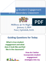 Increasing Secondary Student Engagement Millbury