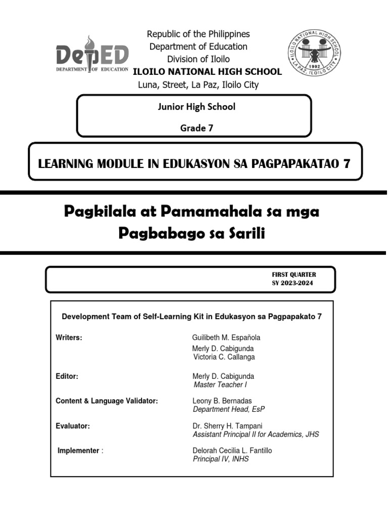 Esp 7 Q1 | PDF