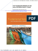 Solution Manual For Fundamental Statistics For The Behavioral Sciences 9th Edition David C Howell