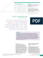 Kelleher2020 - Facts and Fallacies About Restorative Philosophies For The Management of The Worn Dentition