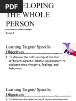 Lesson 2 Developing The Whole Person