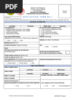HGE Application Form CS Form 101 | PDF | Identity Document | Government