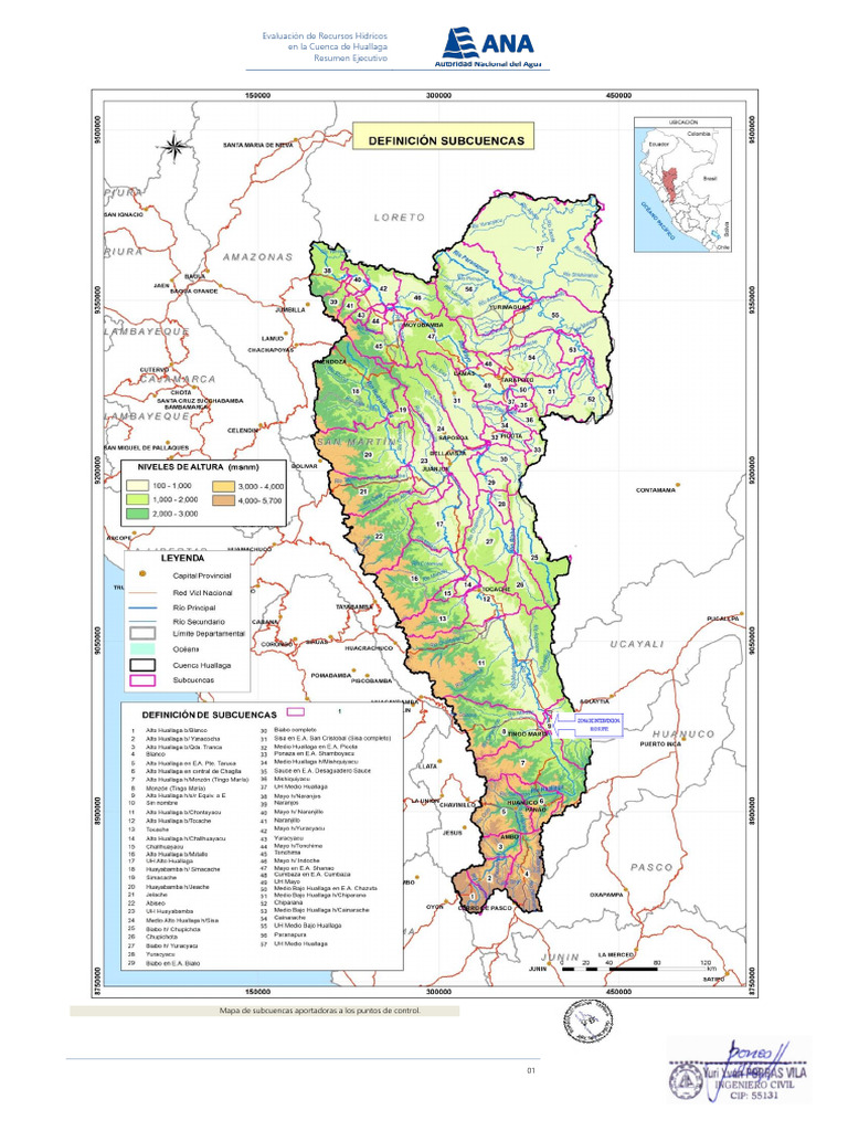 Plano de Cuenca y Del Rio Supte - Inkari | PDF | Cuenca de drenaje ...