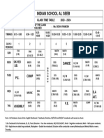 Class-I A Timetable With TB & NB