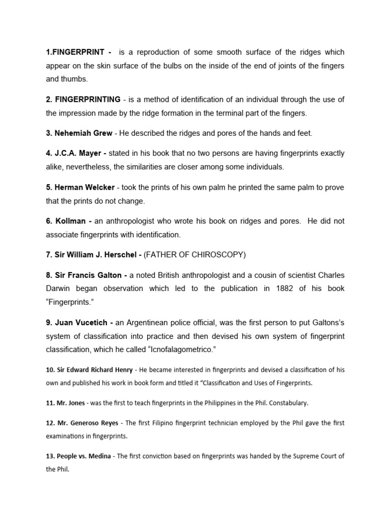 Fingerprint Def. of Terms PDF Fingerprint Skin