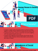 The Human Person in Society