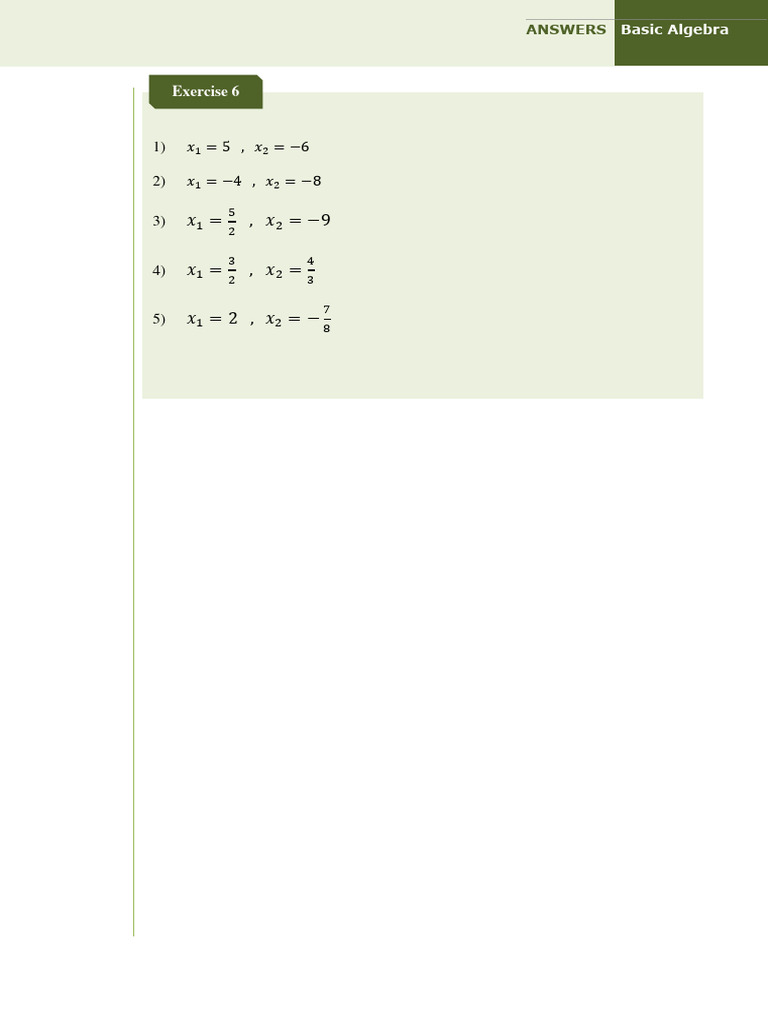 Answer Exercise 6 | PDF