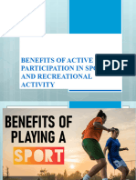 Benefits of Active Participation in Sports and Recreational