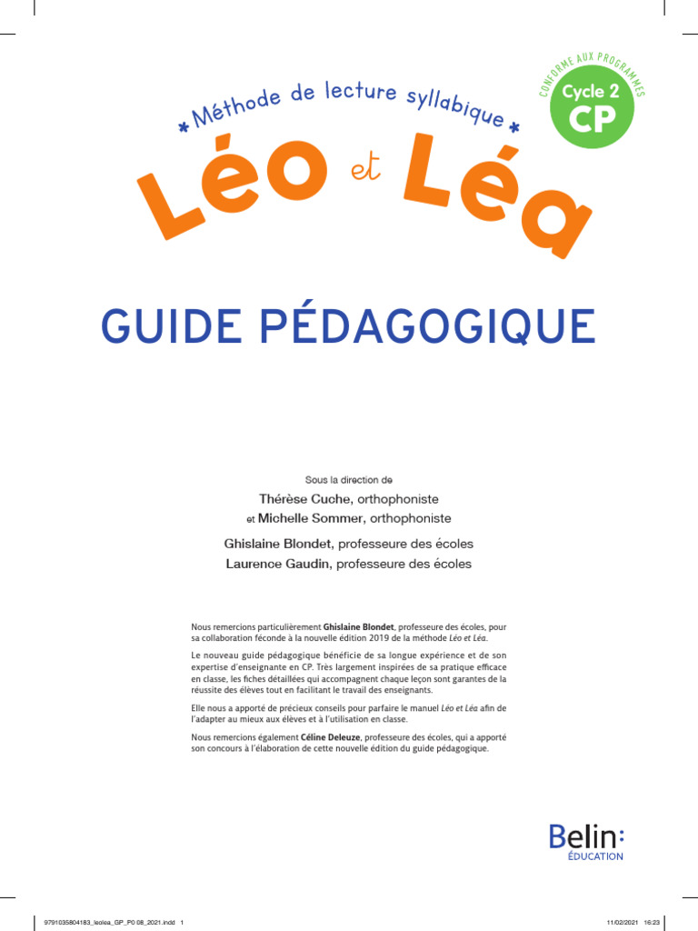 Guide Pédagogique Léo et Léa CP | PDF
