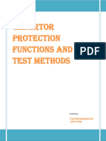Genertor Protection Functions and Test 
