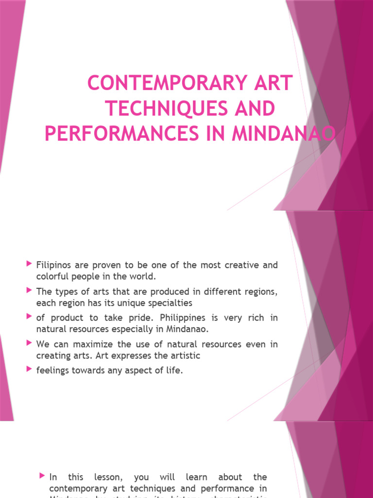 Contemporary Art Techniques and Performances in Mindanao PDF Textiles
