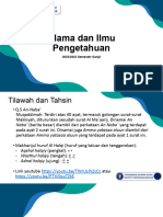 Ulama Dan Ilmu Pengetahuan PDF