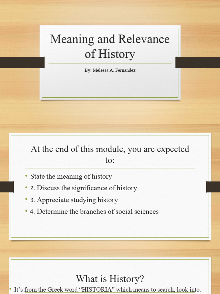 Meaning and Relevance of History | PDF | Social Sciences | Science